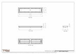 5x25.5 - Classic Drop-in Air Vent, Flush Floor-Matching, All Metal, Floor Vent Cover - TRM Metal  25.5x5