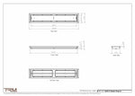 5x29.5 - Classic Drop-in Air Vent, Flush Floor-Matching, All Metal, Floor Vent Cover - TRM Metal  29.5x5