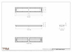 5x30.5 - Classic Drop-in Air Vent, Flush Floor-Matching, All Metal, Floor Vent Cover - TRM Metal  30.5x5