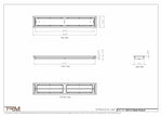 5x31.5 - Classic Drop-in Air Vent, Flush Floor-Matching, All Metal, Floor Vent Cover - TRM Metal  31.5x5