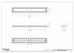 5x38.5 - Classic Drop-in Air Vent, Flush Floor-Matching, All Metal, Floor Vent Cover - TRM Metal  38.5x5