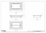 5x8.5 - Classic Drop-in Air Vent, Flush Floor-Matching, All Metal, Floor Vent Cover - TRM Metal  8.5x5