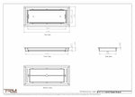6.5x16 - Classic Drop-in Air Vent, Flush Floor-Matching, All Metal, Floor Vent Cover - TRM Metal  16x6.5
