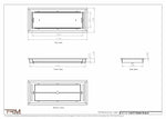 6.5x17 - Classic Drop-in Air Vent, Flush Floor-Matching, All Metal, Floor Vent Cover - TRM Metal  17x6.5