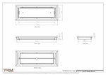 6.5x19 - Classic Drop-in Air Vent, Flush Floor-Matching, All Metal, Floor Vent Cover - TRM Metal  19x6.5