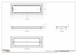 6.5x20 - Classic Drop-in Air Vent, Flush Floor-Matching, All Metal, Floor Vent Cover - TRM Metal  20x6.5