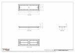 6.5x22.5 - Classic Drop-in Air Vent, Flush Floor-Matching, All Metal, Floor Vent Cover - TRM Metal  22.5x6.5