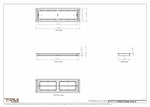 6.5x23.5 - Classic Drop-in Air Vent, Flush Floor-Matching, All Metal, Floor Vent Cover - TRM Metal  23.5x6.5
