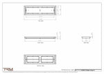 6.5x24.5 - Classic Drop-in Air Vent, Flush Floor-Matching, All Metal, Floor Vent Cover - TRM Metal  24.5x6.5