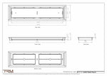 6.5x26 - Classic Drop-in Air Vent, Flush Floor-Matching, All Metal, Floor Vent Cover - TRM Metal  26x6.5