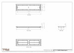 6.5x27.5 - Classic Drop-in Air Vent, Flush Floor-Matching, All Metal, Floor Vent Cover - TRM Metal  27.5x6.5