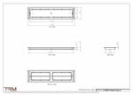 6.5x28.5 - Classic Drop-in Air Vent, Flush Floor-Matching, All Metal, Floor Vent Cover - TRM Metal  28.5x6.5