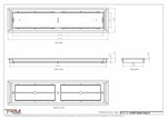 6.5x29 - Classic Drop-in Air Vent, Flush Floor-Matching, All Metal, Floor Vent Cover - TRM Metal  29x6.5