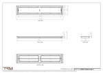 6.5x36.5 - Classic Drop-in Air Vent, Flush Floor-Matching, All Metal, Floor Vent Cover - TRM Metal  36.5x6.5
