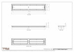 6.5x37.5 - Classic Drop-in Air Vent, Flush Floor-Matching, All Metal, Floor Vent Cover - TRM Metal  37.5x6.5