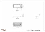 6x14.5 - Classic Drop-in Air Vent, Flush Floor-Matching, All Metal, Floor Vent Cover - TRM Metal  14.5x6