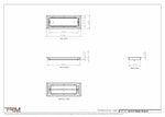 6x16.5 - Classic Drop-in Air Vent, Flush Floor-Matching, All Metal, Floor Vent Cover - TRM Metal  16.5x6
