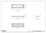 6x21.5 - Classic Drop-in Air Vent, Flush Floor-Matching, All Metal, Floor Vent Cover - TRM Metal  21.5x6