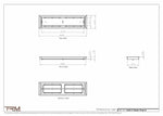 6x23.5 - Classic Drop-in Air Vent, Flush Floor-Matching, All Metal, Floor Vent Cover - TRM Metal  23.5x6