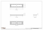 6x24.5 - Classic Drop-in Air Vent, Flush Floor-Matching, All Metal, Floor Vent Cover - TRM Metal  24.5x6