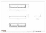 6x29.5 - Classic Drop-in Air Vent, Flush Floor-Matching, All Metal, Floor Vent Cover - TRM Metal  29.5x6