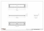 6x30.5 - Classic Drop-in Air Vent, Flush Floor-Matching, All Metal, Floor Vent Cover - TRM Metal  30.5x6