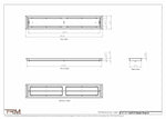 6x37.5 - Classic Drop-in Air Vent, Flush Floor-Matching, All Metal, Floor Vent Cover - TRM Metal  37.5x6