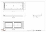 7.5x21 - Classic Drop-in Air Vent, Flush Floor-Matching, All Metal, Floor Vent Cover - TRM Metal  21x7.5