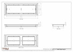 7.5x22 - Classic Drop-in Air Vent, Flush Floor-Matching, All Metal, Floor Vent Cover - TRM Metal  22x7.5