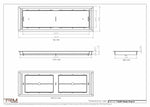 7.5x24 - Classic Drop-in Air Vent, Flush Floor-Matching, All Metal, Floor Vent Cover - TRM Metal  24x7.5