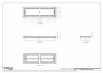 7.5x25.5 - Classic Drop-in Air Vent, Flush Floor-Matching, All Metal, Floor Vent Cover - TRM Metal  25.5x7.5