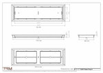 7.5x25 - Classic Drop-in Air Vent, Flush Floor-Matching, All Metal, Floor Vent Cover - TRM Metal  25x7.5