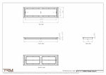 7.5x26.5 - Classic Drop-in Air Vent, Flush Floor-Matching, All Metal, Floor Vent Cover - TRM Metal  26.5x7.5