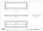 7.5x26 - Classic Drop-in Air Vent, Flush Floor-Matching, All Metal, Floor Vent Cover - TRM Metal  26x7.5