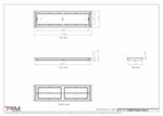 7.5x28.5 - Classic Drop-in Air Vent, Flush Floor-Matching, All Metal, Floor Vent Cover - TRM Metal  28.5x7.5