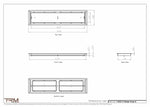 7.5x31.5 - Classic Drop-in Air Vent, Flush Floor-Matching, All Metal, Floor Vent Cover - TRM Metal  31.5x7.5