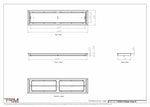 7.5x32.5 - Classic Drop-in Air Vent, Flush Floor-Matching, All Metal, Floor Vent Cover - TRM Metal  32.5x7.5