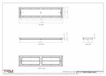 7.5x33.5 - Classic Drop-in Air Vent, Flush Floor-Matching, All Metal, Floor Vent Cover - TRM Metal  33.5x7.5