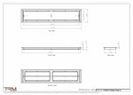 7.5x36.5 - Classic Drop-in Air Vent, Flush Floor-Matching, All Metal, Floor Vent Cover - TRM Metal  36.5x7.5