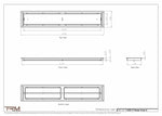 7.5x41.5 - Classic Drop-in Air Vent, Flush Floor-Matching, All Metal, Floor Vent Cover - TRM Metal  41.5x7.5
