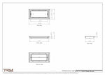 7x15.5 - Classic Drop-in Air Vent, Flush Floor-Matching, All Metal, Floor Vent Cover - TRM Metal  15.5x7