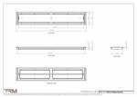 7x41.5 - Classic Drop-in Air Vent, Flush Floor-Matching, All Metal, Floor Vent Cover - TRM Metal  41.5x7