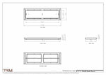 8.5x28 - Classic Drop-in Air Vent, Flush Floor-Matching, All Metal, Floor Vent Cover - TRM Metal  28x8.5