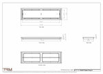 8.5x32 - Classic Drop-in Air Vent, Flush Floor-Matching, All Metal, Floor Vent Cover - TRM Metal  32x8.5