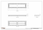 8.5x34 - Classic Drop-in Air Vent, Flush Floor-Matching, All Metal, Floor Vent Cover - TRM Metal  34x8.5