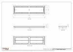 8.5x35 - Classic Drop-in Air Vent, Flush Floor-Matching, All Metal, Floor Vent Cover - TRM Metal  35x8.5