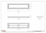 8.5x38 - Classic Drop-in Air Vent, Flush Floor-Matching, All Metal, Floor Vent Cover - TRM Metal  38x8.5