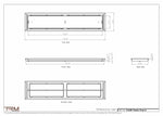 8.5x40 - Classic Drop-in Air Vent, Flush Floor-Matching, All Metal, Floor Vent Cover - TRM Metal  40x8.5