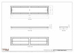 8.5x42 - Classic Drop-in Air Vent, Flush Floor-Matching, All Metal, Floor Vent Cover - TRM Metal  42x8.5