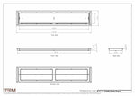 8.5x45 - Classic Drop-in Air Vent, Flush Floor-Matching, All Metal, Floor Vent Cover - TRM Metal  45x8.5